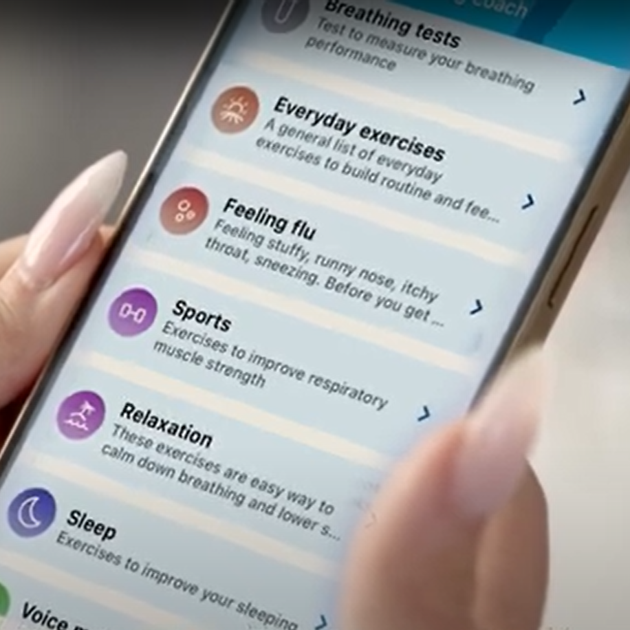 WellO2 app breathing exercises